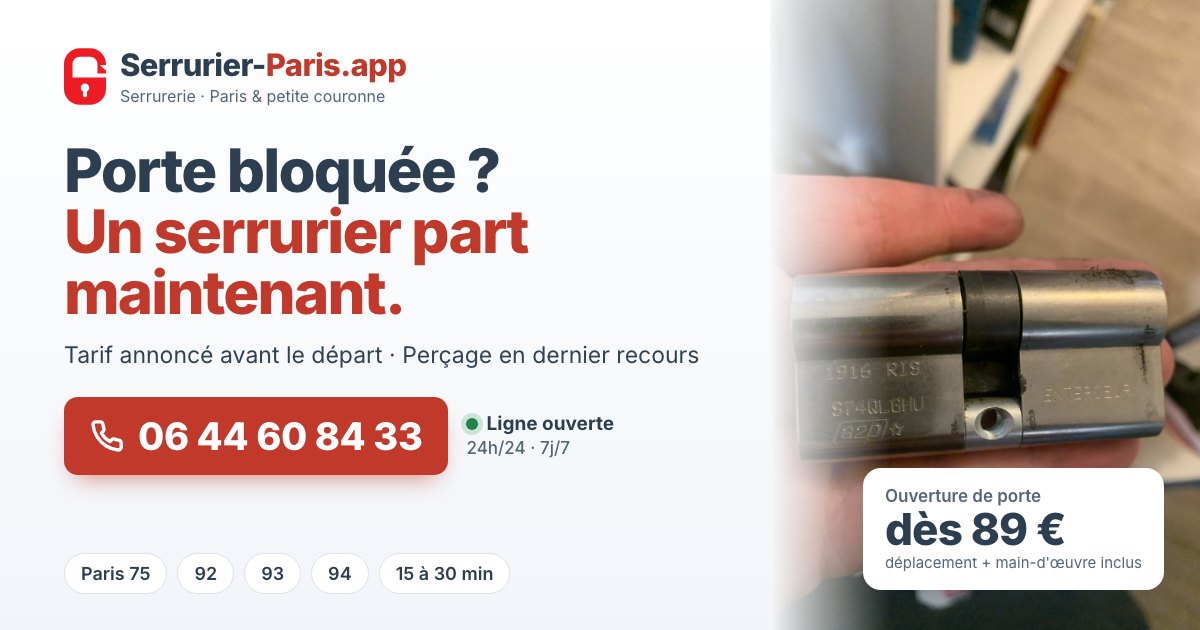 Serrurier-Paris.app website preview